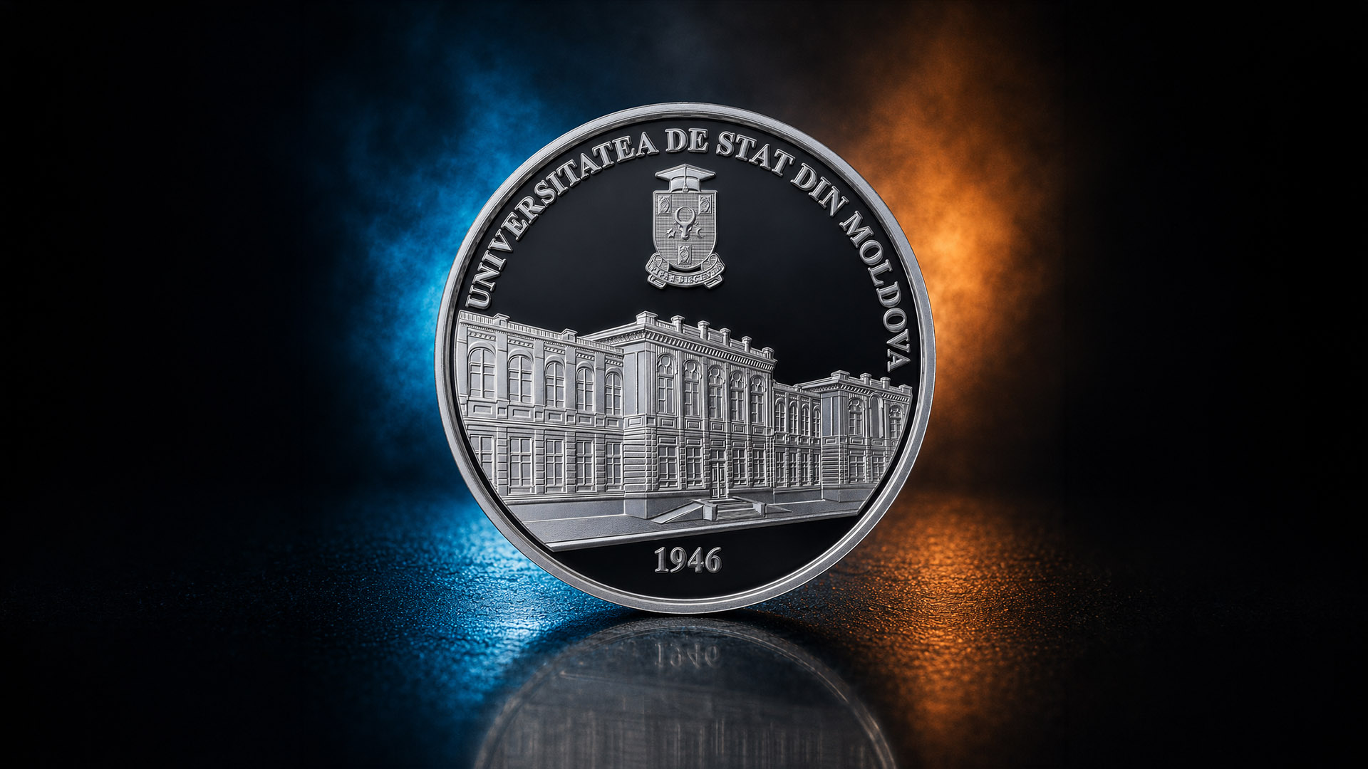 Detaliu al monedei comemorative